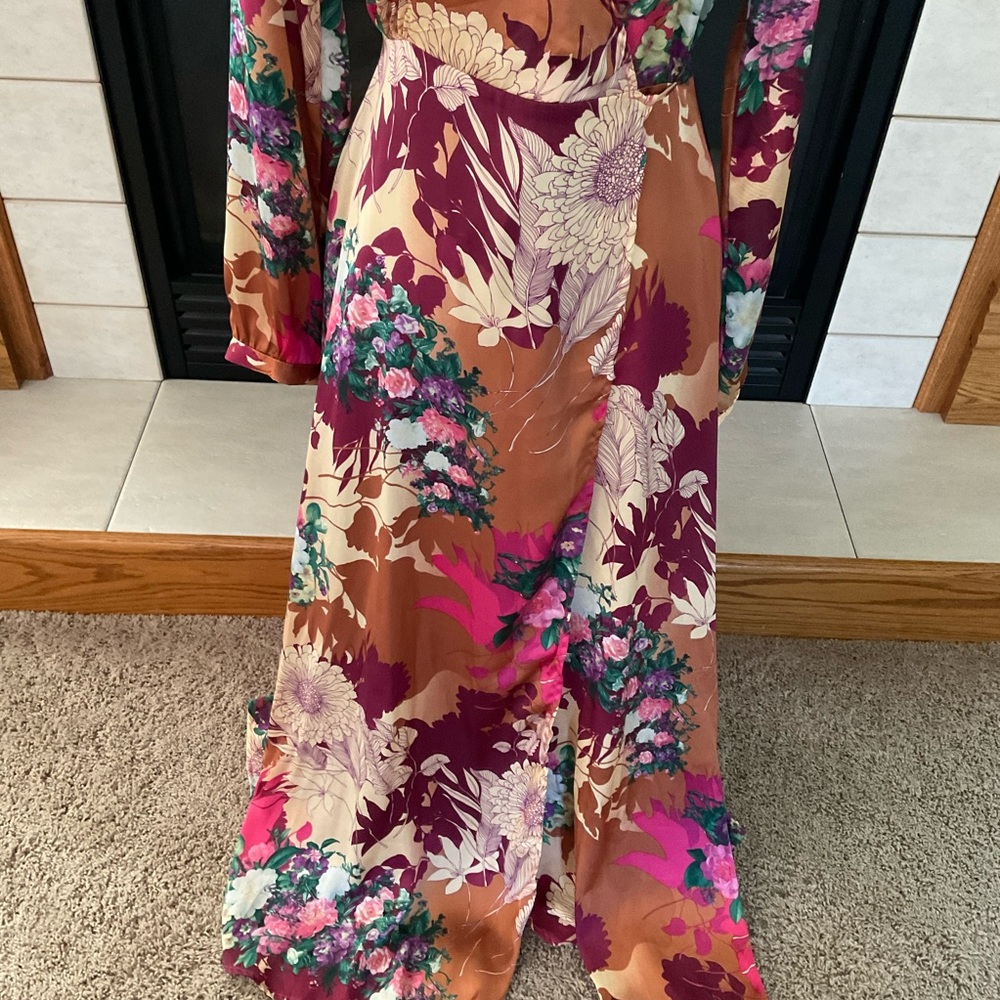 Lulus Floral Print Maxi Dress, Women’s Sz XS - Picture 3 of 12
